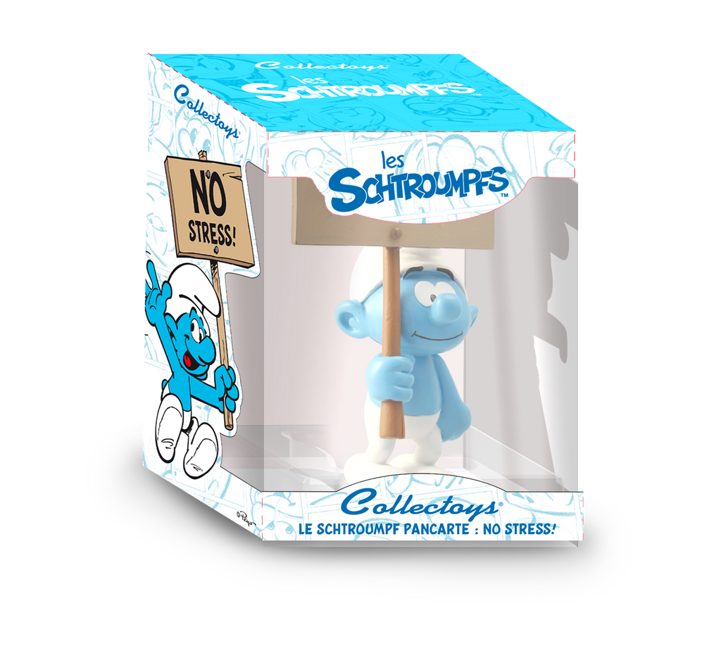 Collectible Scene - The Smurfs - SMURF WITH A SIGN: NO STRESS!