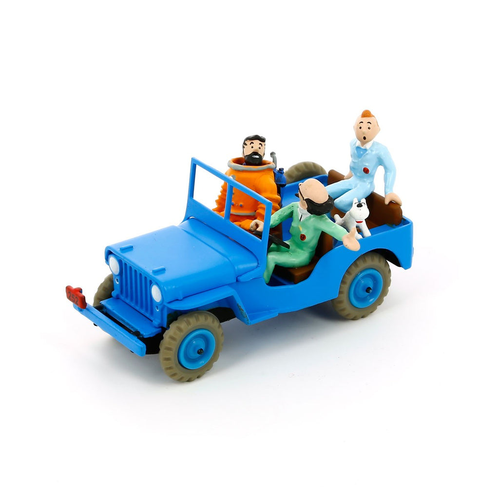 Cars & Planes - Tintin - Tintin Transport - Blue jeep Destination Moon
