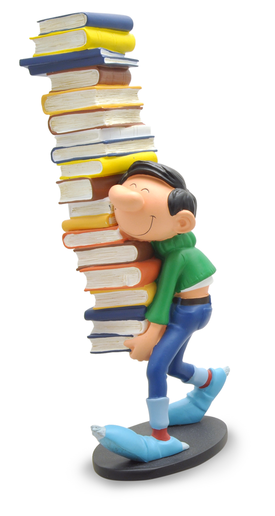 Collectors Items - Gaston Lagaffe - Gaston carrying a stack of books